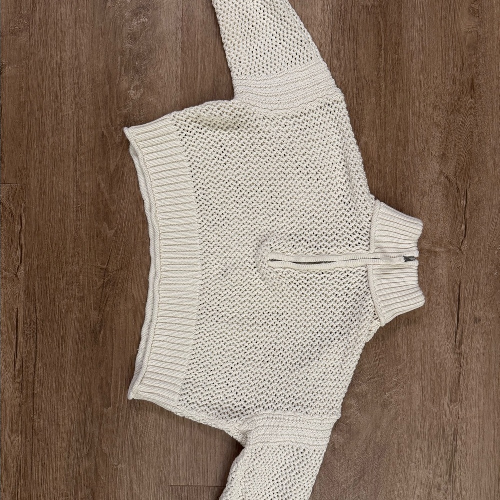 Aerie Cream Cowl Neck Sweater